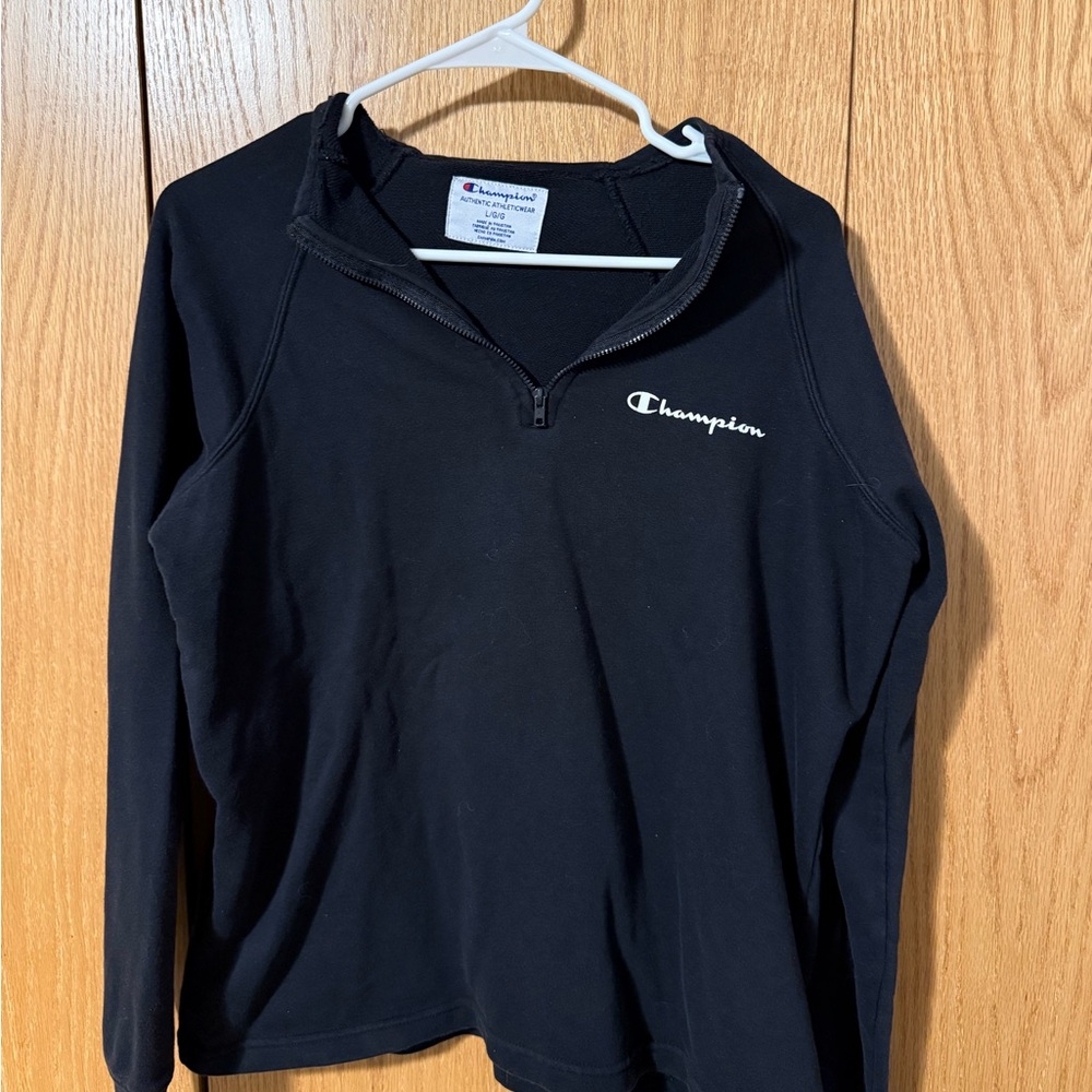 Champion Black Zip-Up Top